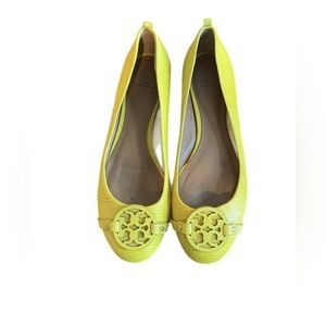 Sz 8 Like New! Tory Burch Beautiful Yellow Flats!